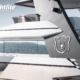 Close up of a superyacht sign that is a bear.